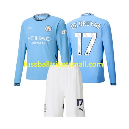 Fußballtrikots Manchester City Kevin De Bruyne 17 Kinder 2024-2025 Langarm Heimtrikotsatz kaufen